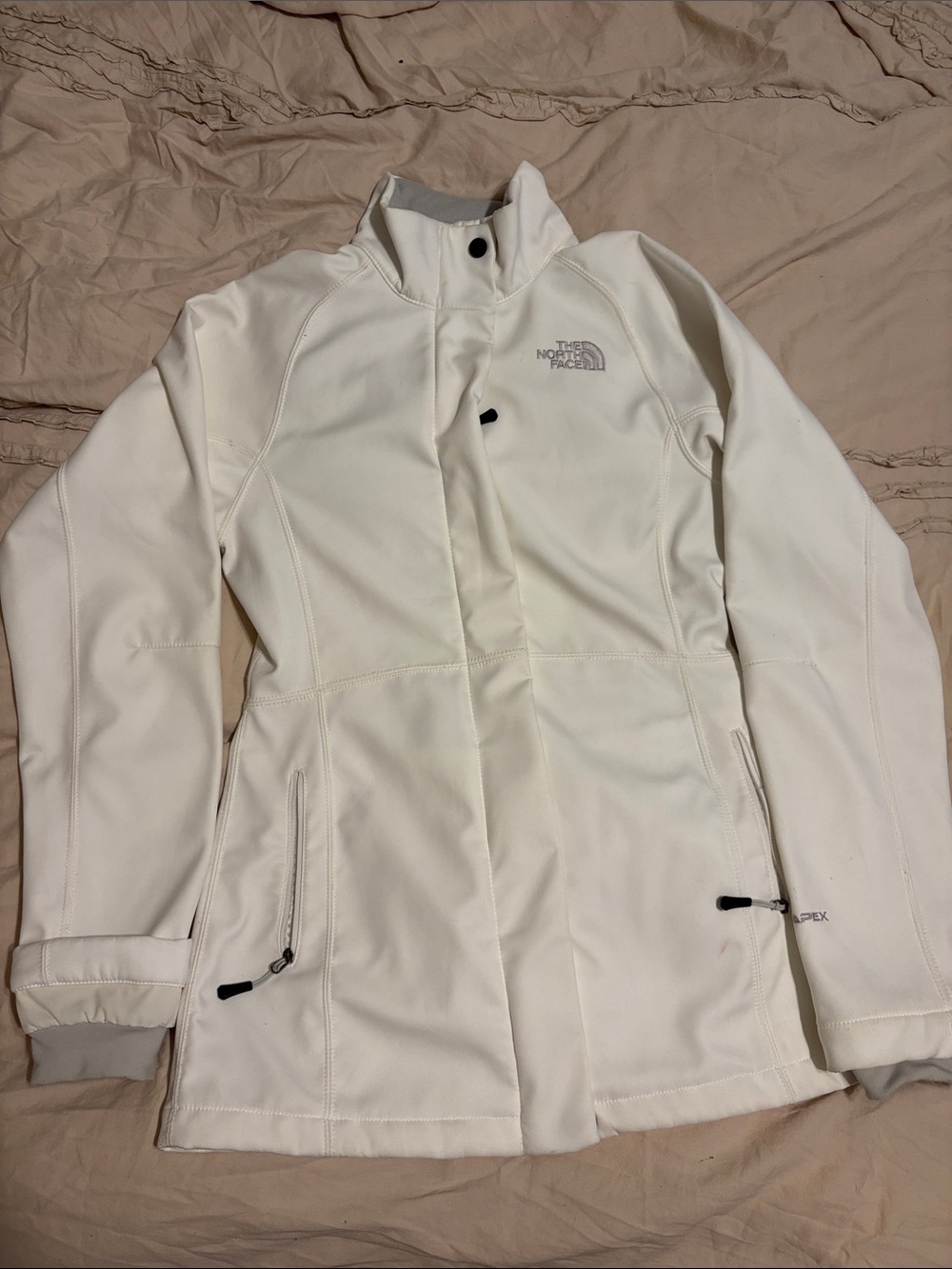 The North Face Women's Cream/White Ski Softshell Jacket